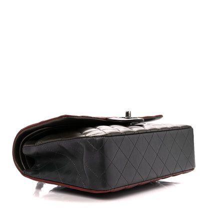 Chanel Lambskin Quilted Tri-Color Medium Double Flap Burgundy 4 of 11