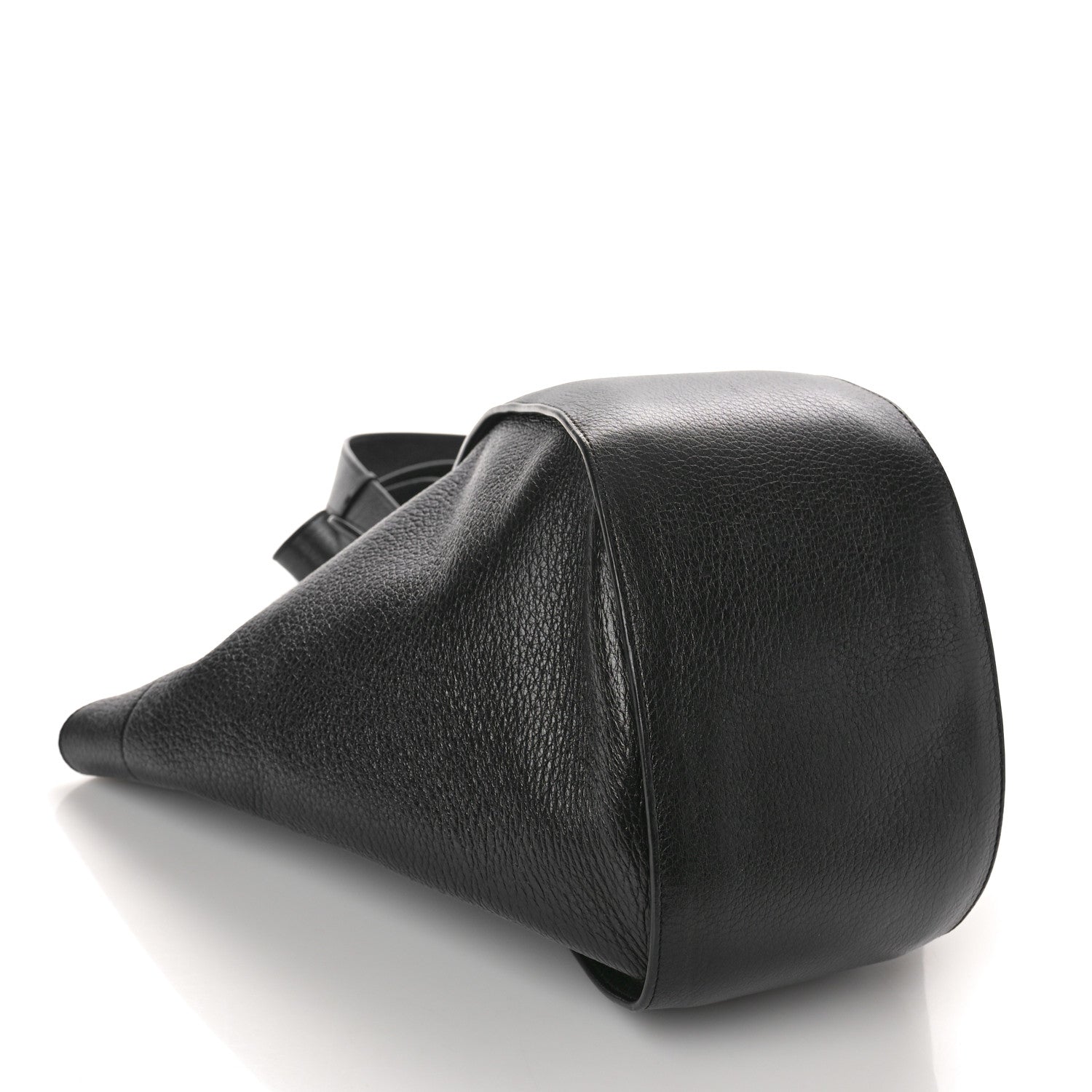 The Row Grained Calfskin Drawstring Bucket Bag Black 4 of 16
