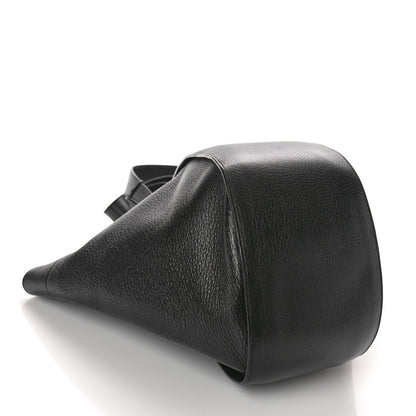 The Row Grained Calfskin Drawstring Bucket Bag Black 4 of 16