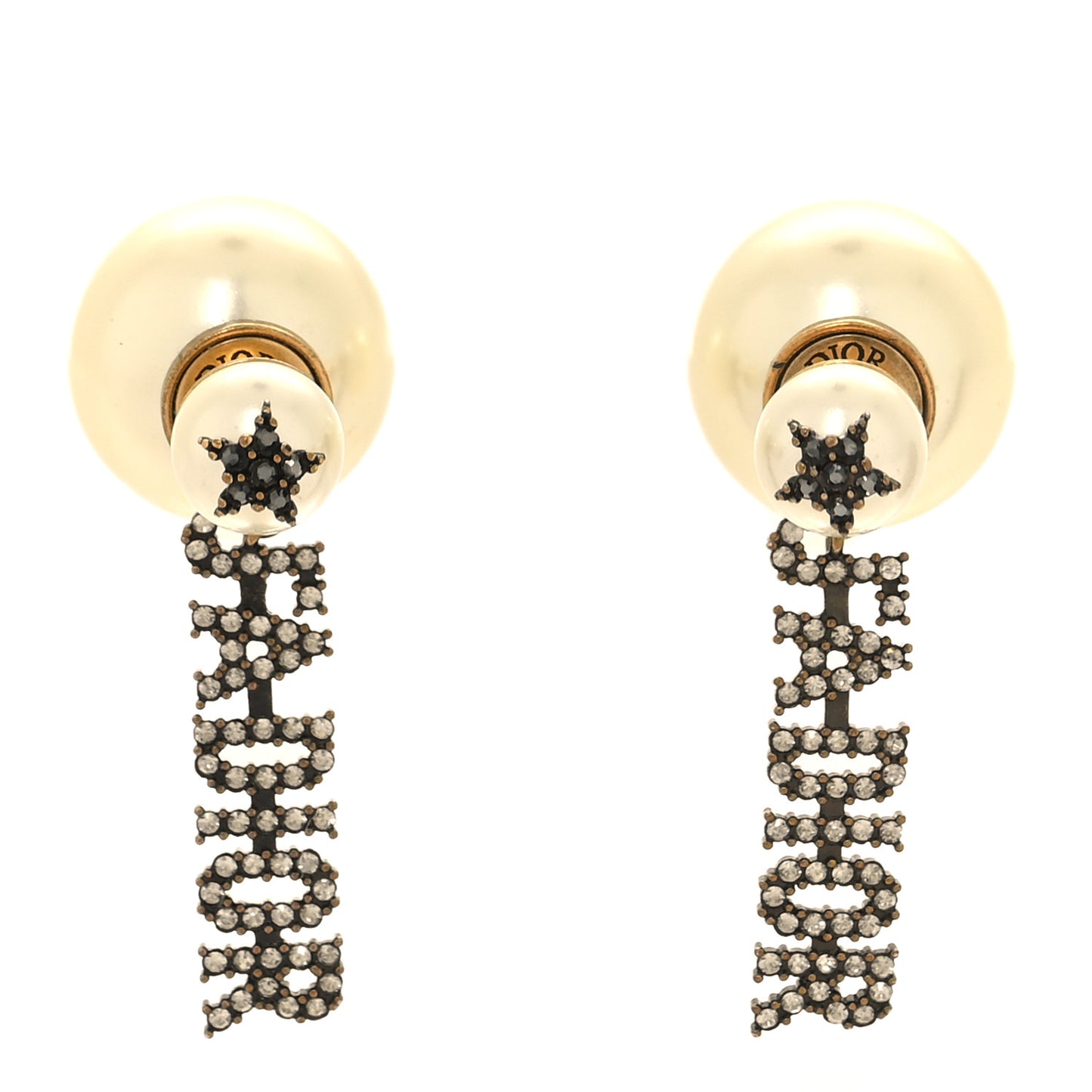 Pearl Crystal J'Adior Tribales Earrings Antique Gold