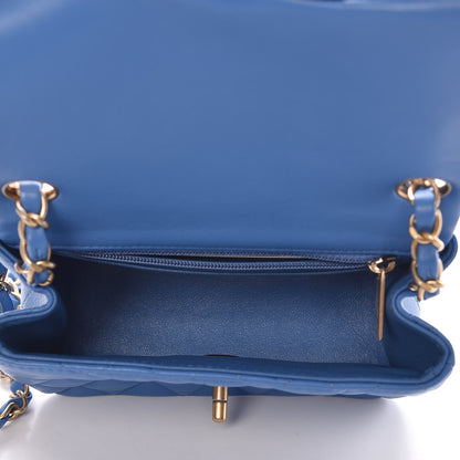 Chanel Lambskin Quilted Mini Square Flap Blue 7 of 10