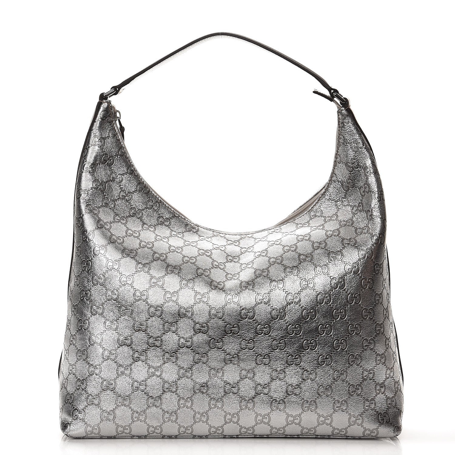 Gucci Metallic Guccissima Hobo Silver 1 of 12