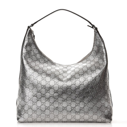 Gucci Metallic Guccissima Hobo Silver 1 of 12