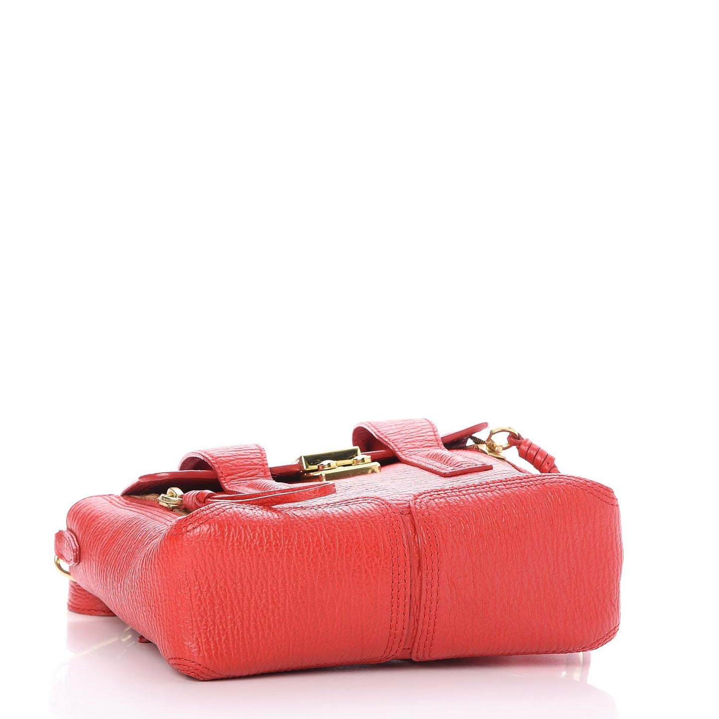 3.1 Textured Calfskin Mini Pashli Satchel Red