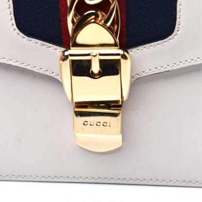 Gucci Calfskin Small Sylvie Shoulder Bag Off White 24 of 38