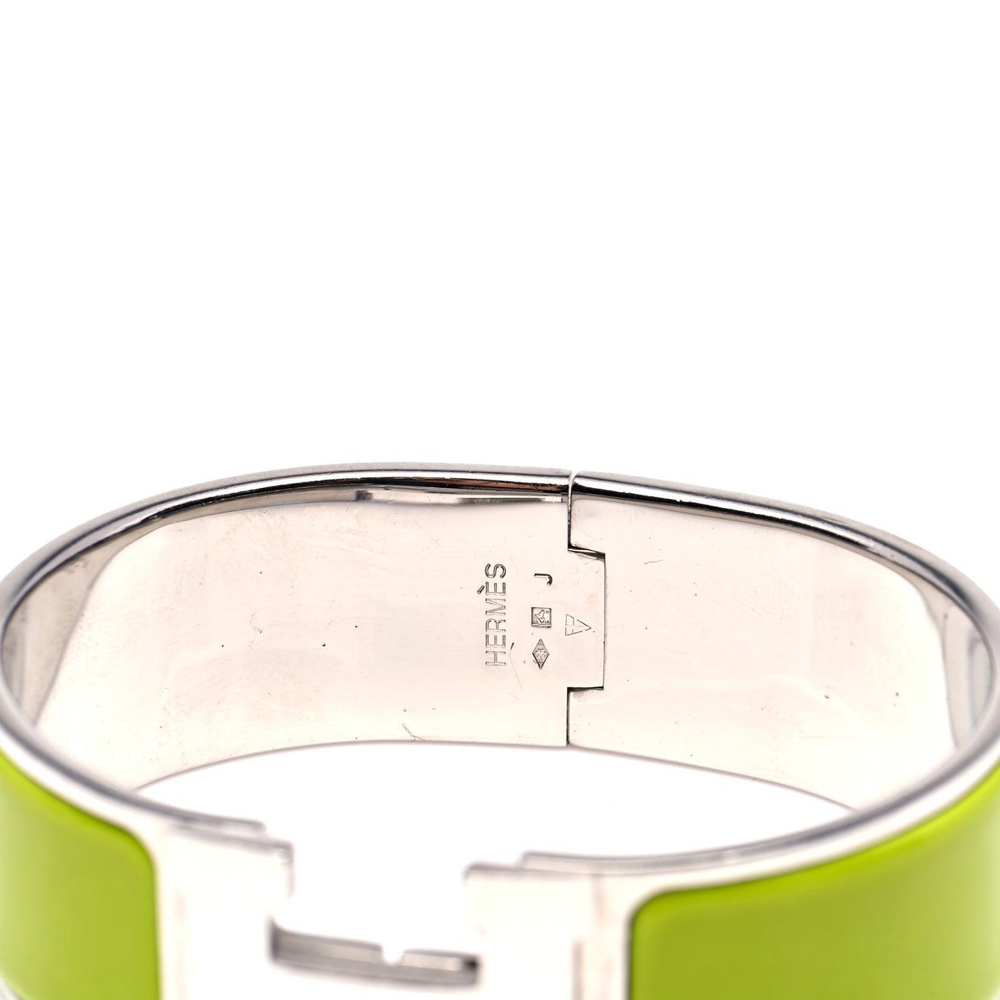 Enamel Wide Clic Clac H Bracelet GM Vert Anis