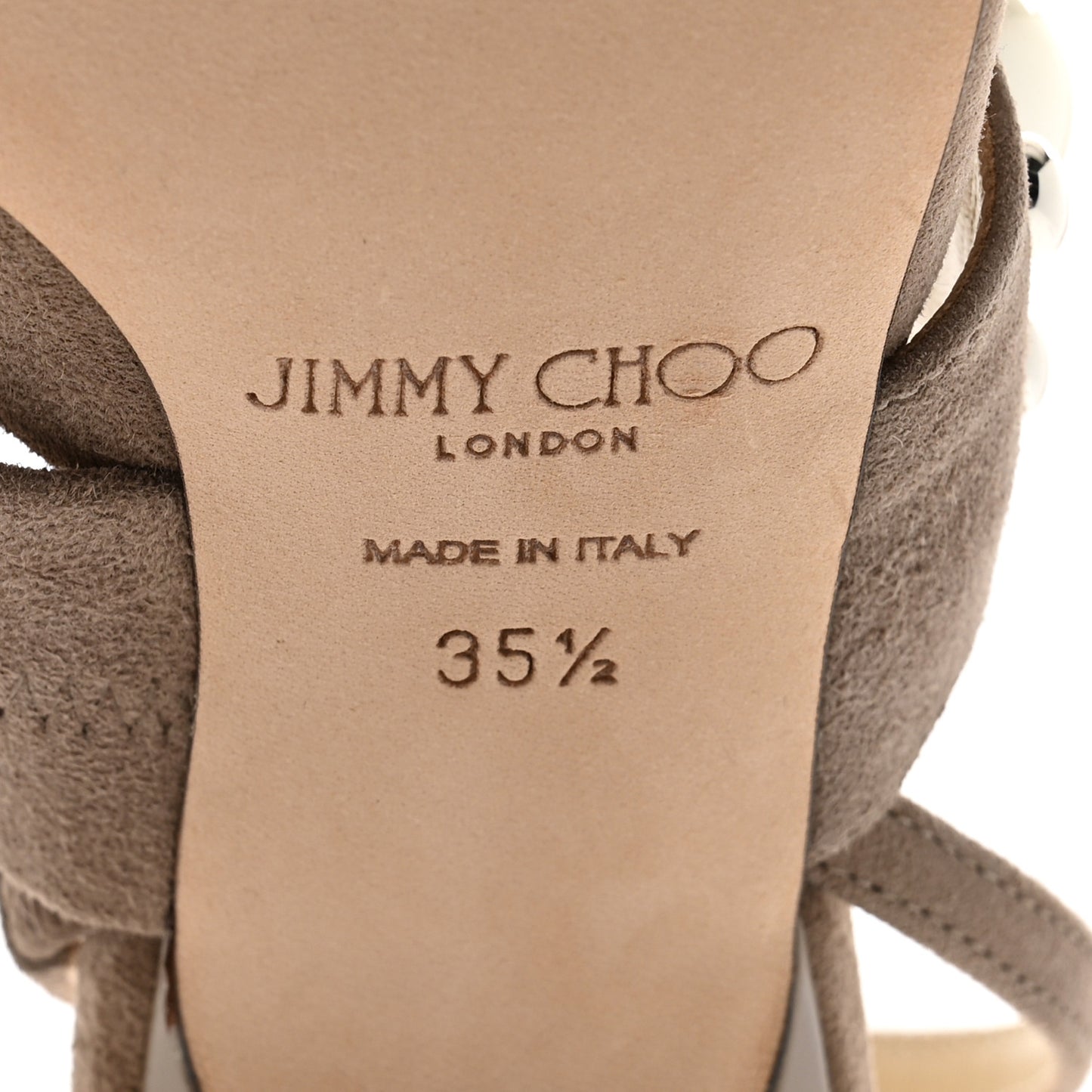 Suede Pearl Embellished Breslin Slingback Pumps 35.5 Grey