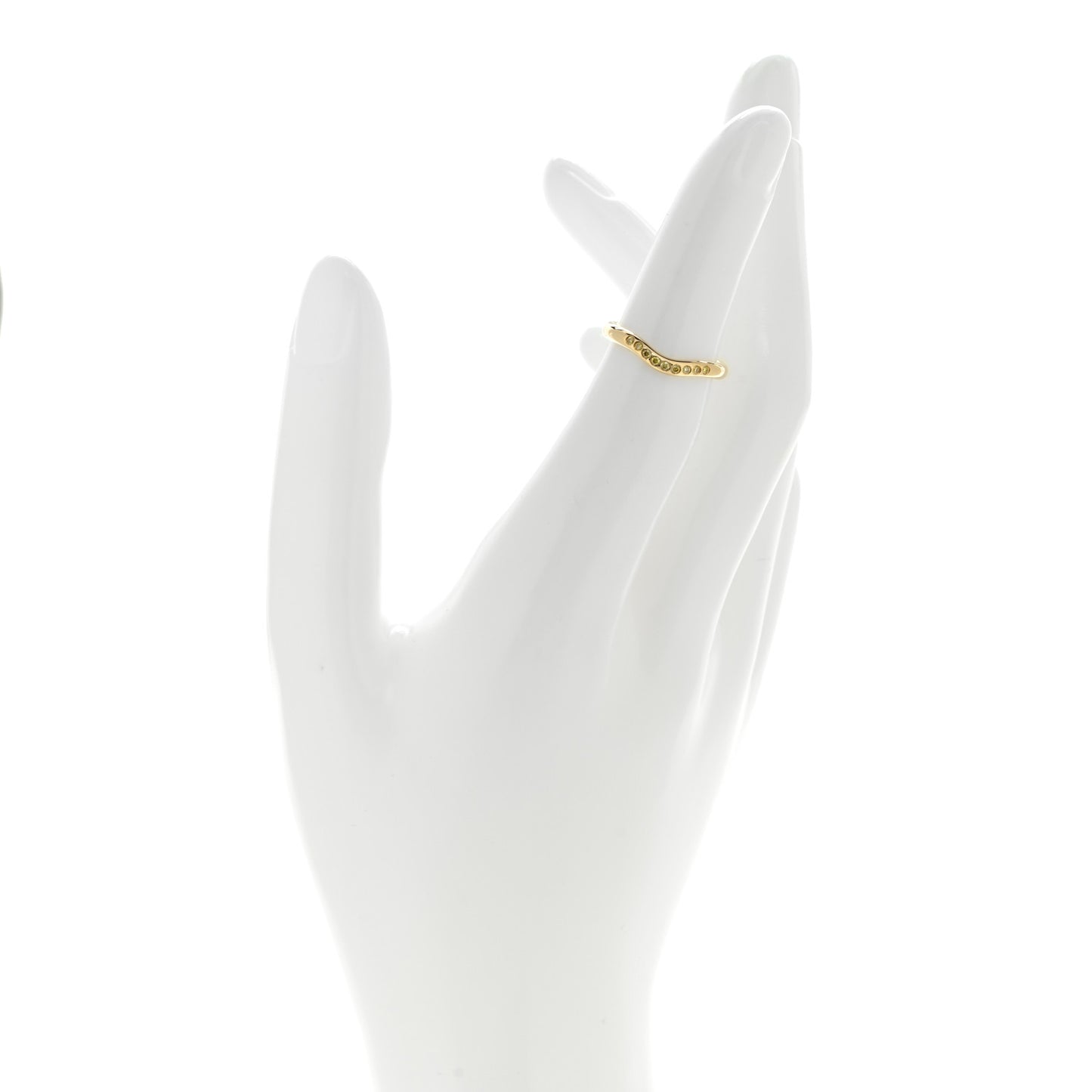 18K Yellow Gold Yellow Diamond Elsa Peretti Wedding Band Ring 47 4