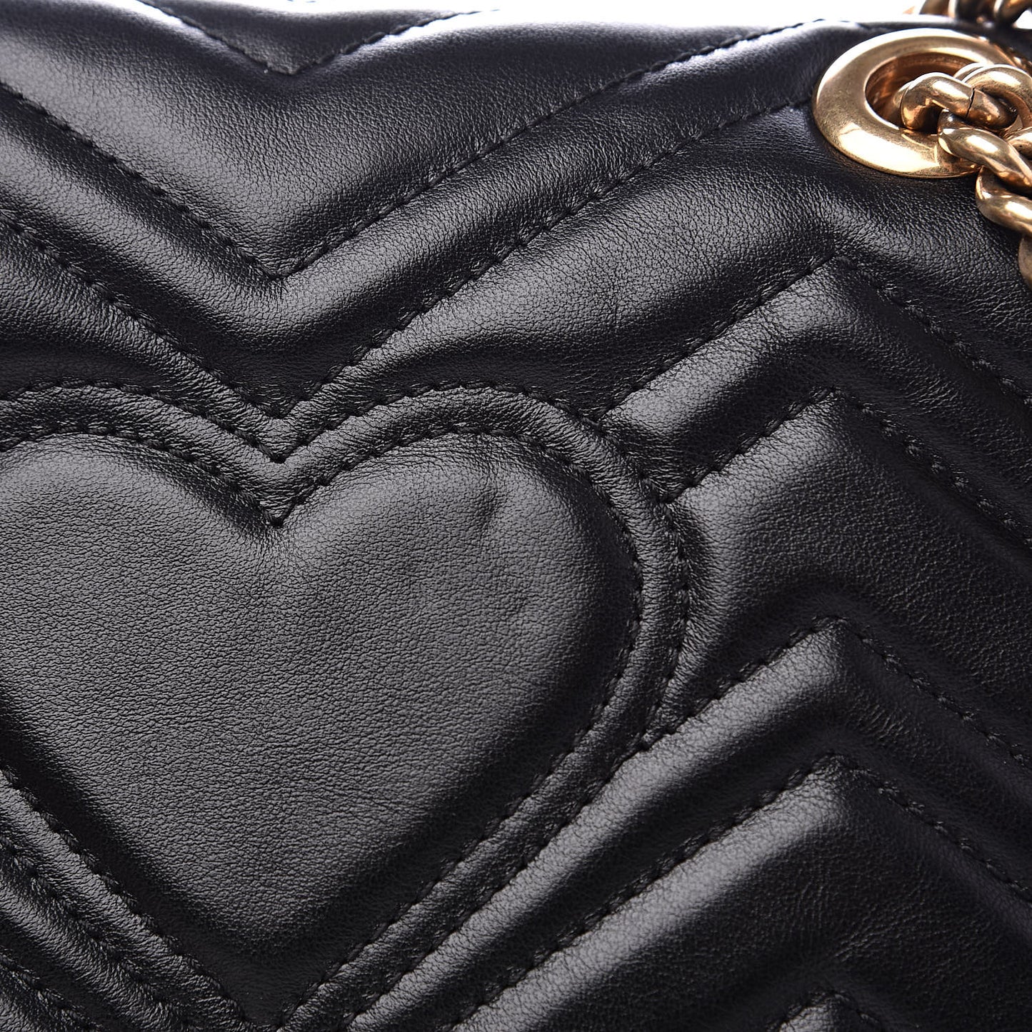 Calfskin Matelasse Mini GG Marmont Shoulder Bag Black