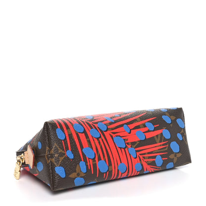 Louis Vuitton Monogram Jungle Dots Cosmetic Pouch Coquelicot Denim 4 of 9