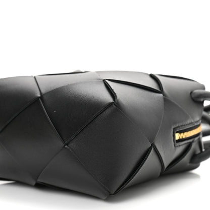 Bottega Veneta Lambskin Maxi Intrecciato Mini Cassette Camera Bag Black 9 of 9