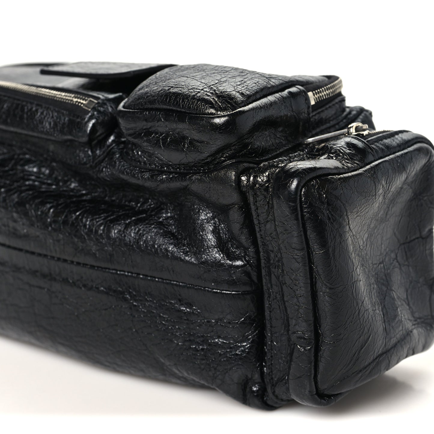 Agneau Arena Superbusy XS Sling Zip Shoulder Bag Black