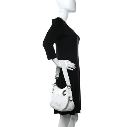 Christian Dior Lambskin Cannage Small Hobo White 2 of 18