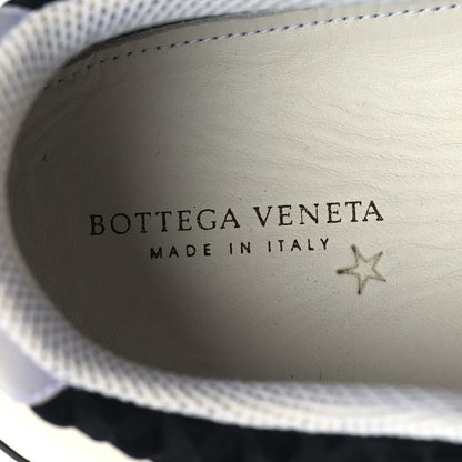 Bottega Veneta Nappa Ostrich Intrecciato Suede Sneakers 43 Grey Black Navy 8 of 11
