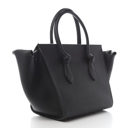 Celine Crisped Calfskin Mini Tie Knot Tote Black 2 of 12