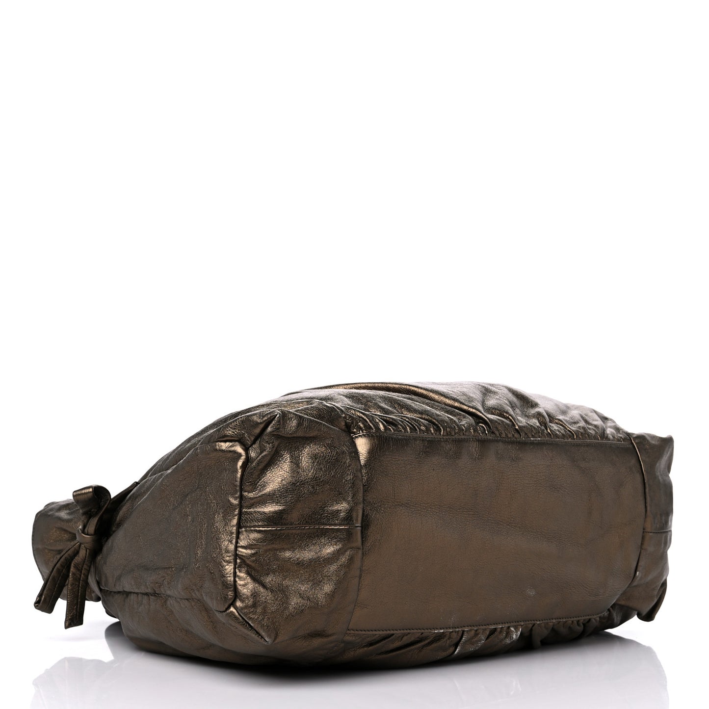 Metallic Calfskin Medium Hysteria Hobo Brown