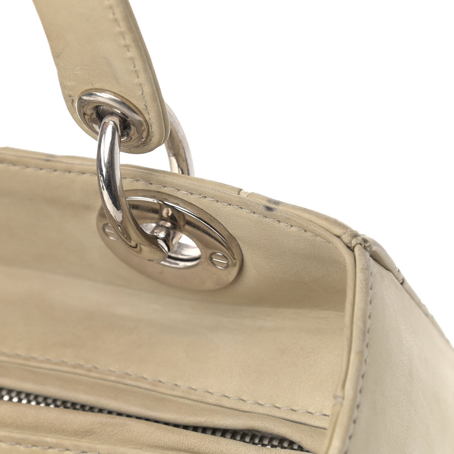 Christian Dior Nubuck Perforated Medium Lady Dior Beige 15 of 18