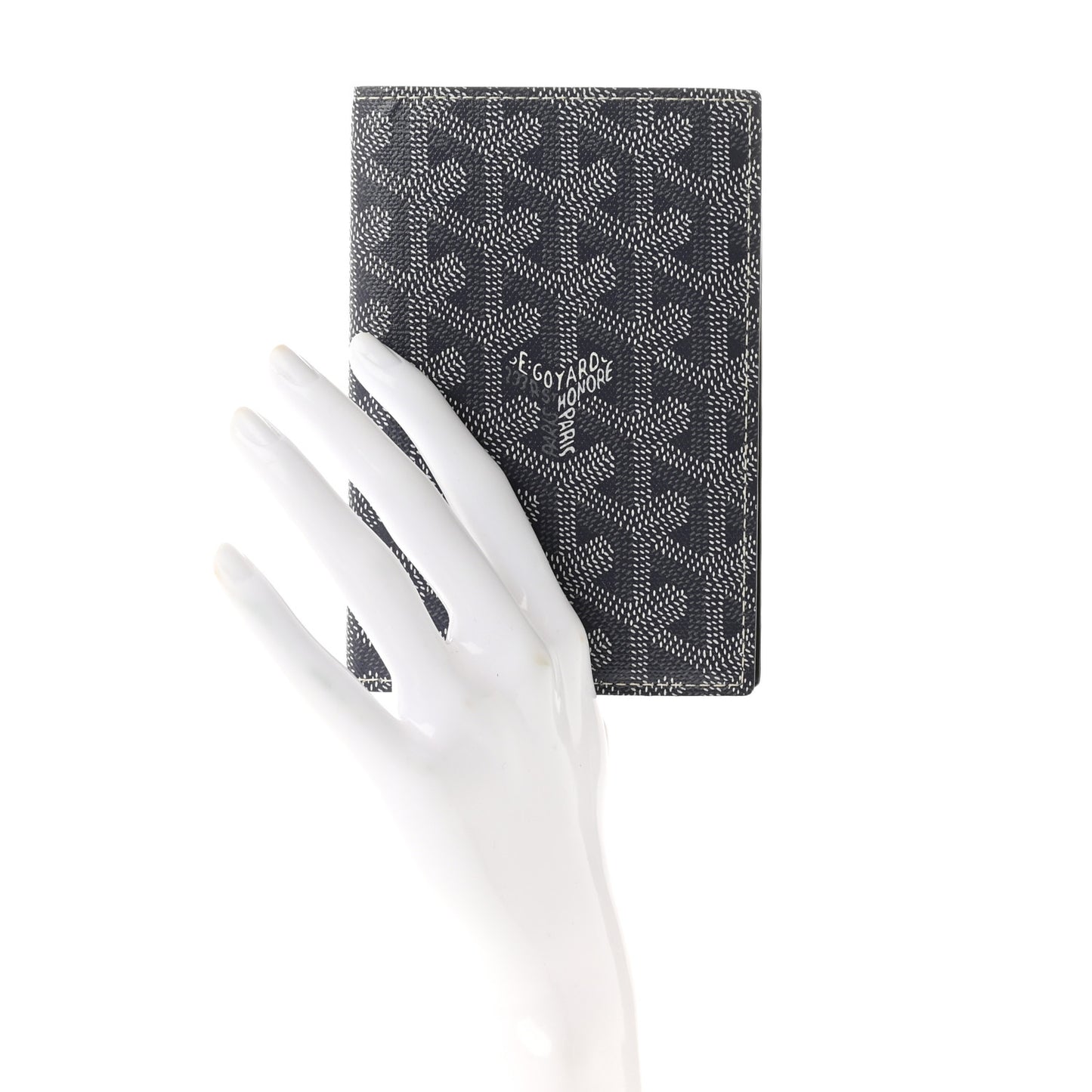 Goyardine Grenelle Passport Wallet Grey