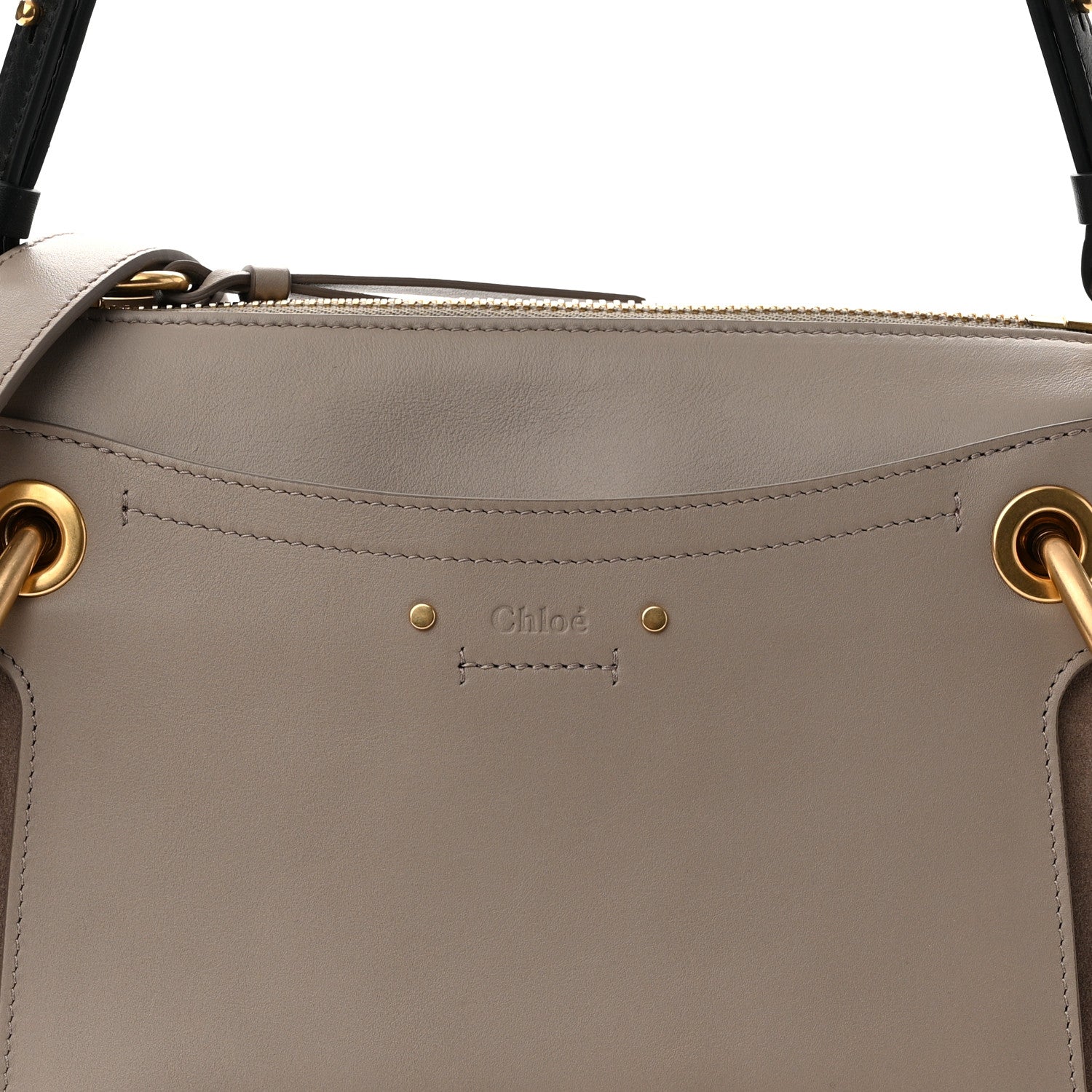 Chloe Calfskin Suede Small Roy Bag Motty Grey 8 of 15