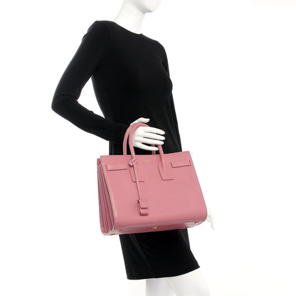 Saint Laurent Calfskin Small Sac De Jour Dark Rose 3 of 14