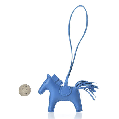 Hermes Milo Lambskin Grigri Rodeo Horse Bag Charm PM Bleu Zanzibar 2 of 5