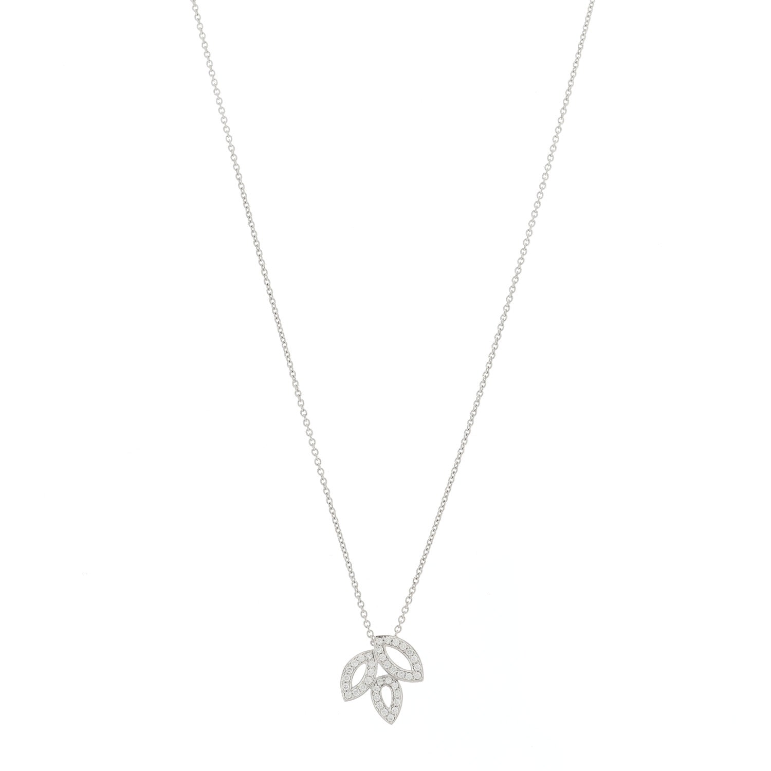 Harry Winston Platinum Diamond Small Lily Cluster Pendant Necklace 1 of 5