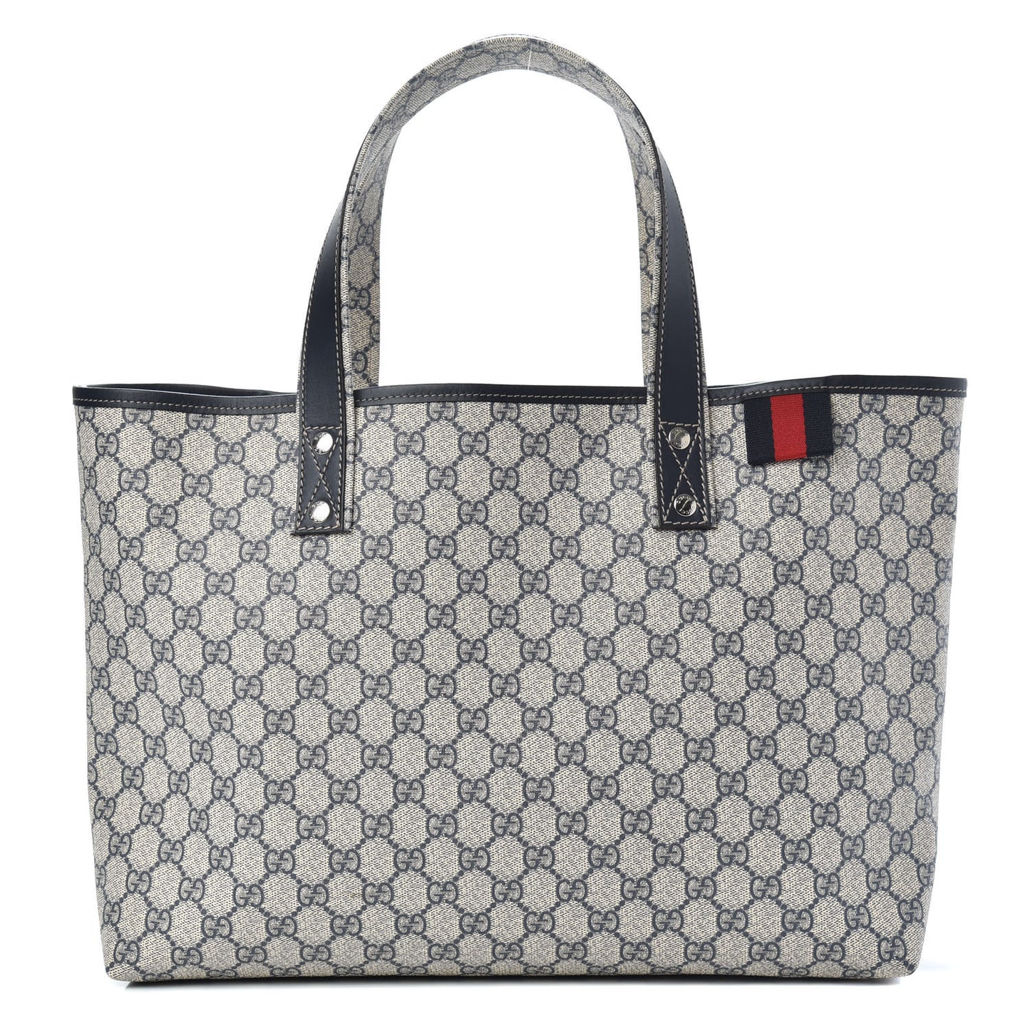GG Plus Monogram Medium Signature Web Loop Tote Navy