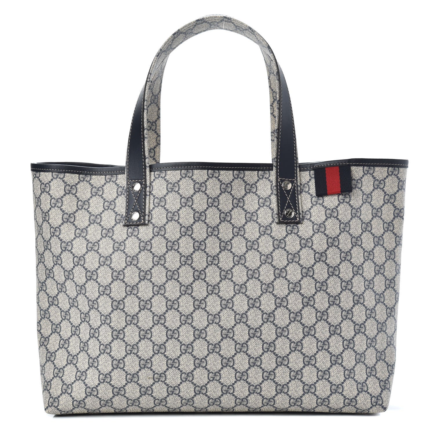 Gucci GG Plus Monogram Medium Signature Web Loop Tote Navy 1 of 9