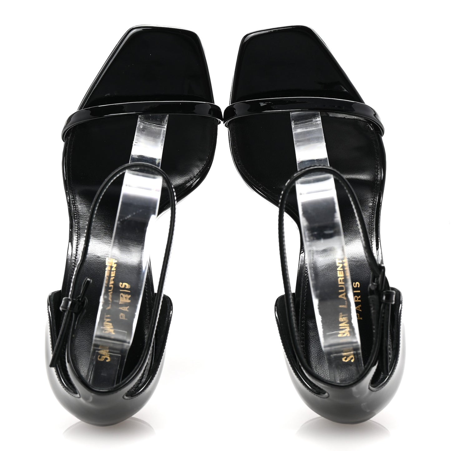 Patent Calfskin Opyum 110 Sandals 37 Black