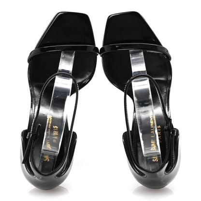Saint Laurent Patent Calfskin Opyum 110 Sandals 37 Black 2 of 10