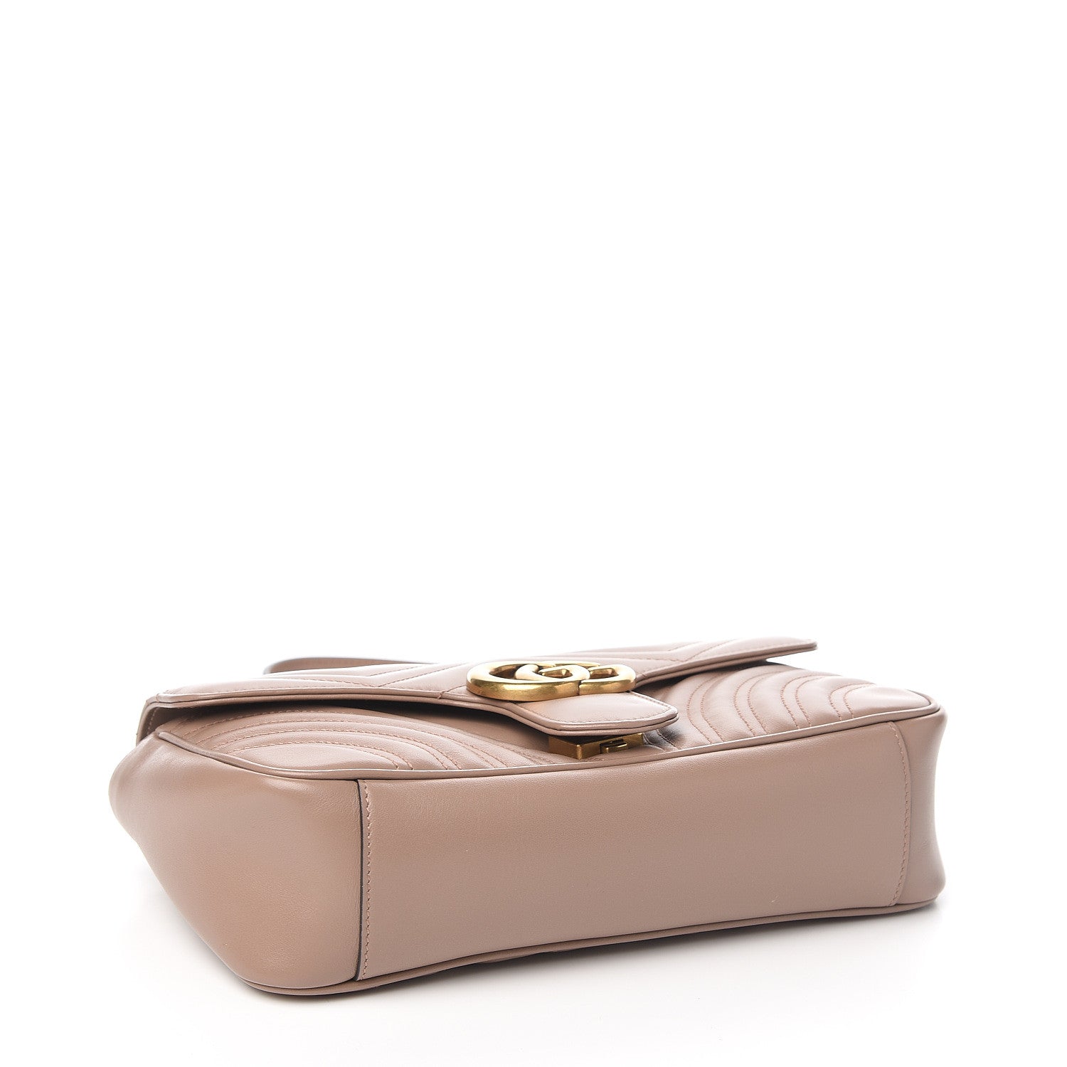 Gucci Calfskin Matelasse Small GG Marmont Shoulder Bag Porcelain Rose 3 of 9