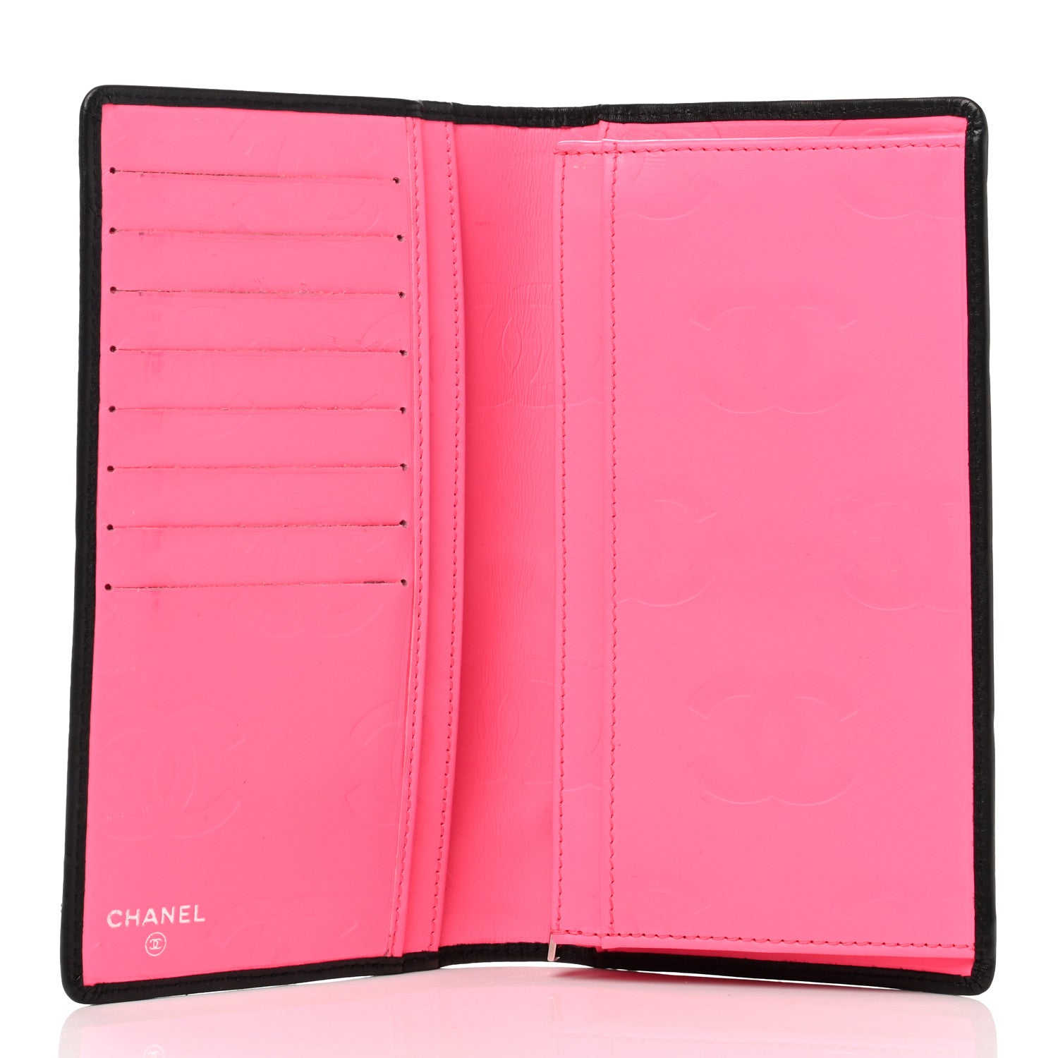 Chanel Calfskin Quilted Cambon Yen Wallet Black 5 of 9