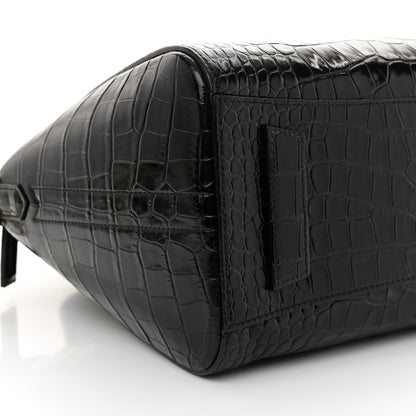 Givenchy Calfskin Crocodile Embossed Small Antigona Black 9 of 10