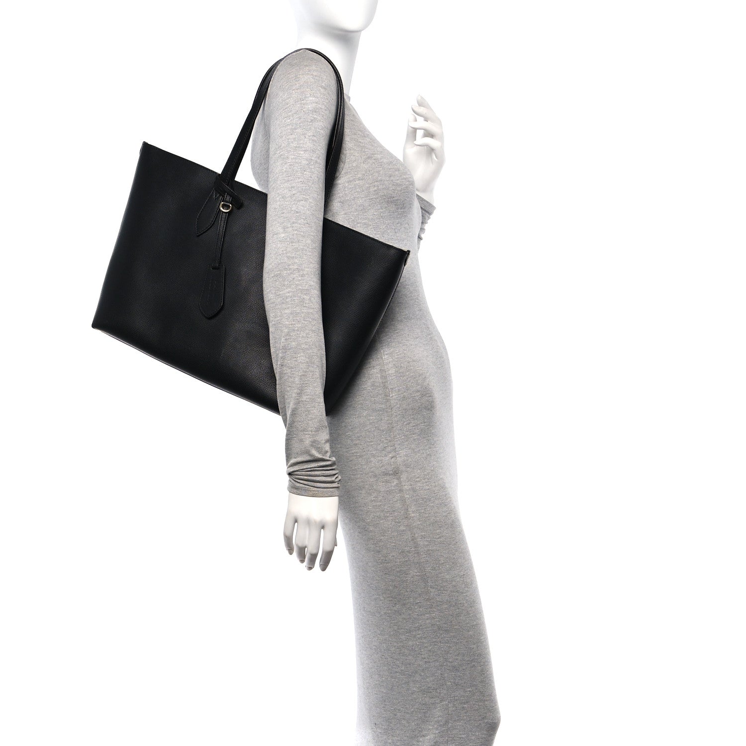 Burberry Grainy Calfskin Haymarket Check Medium Ardwell Zip Tote Black 2 of 15