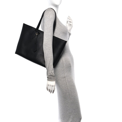 Burberry Grainy Calfskin Haymarket Check Medium Ardwell Zip Tote Black 2 of 15