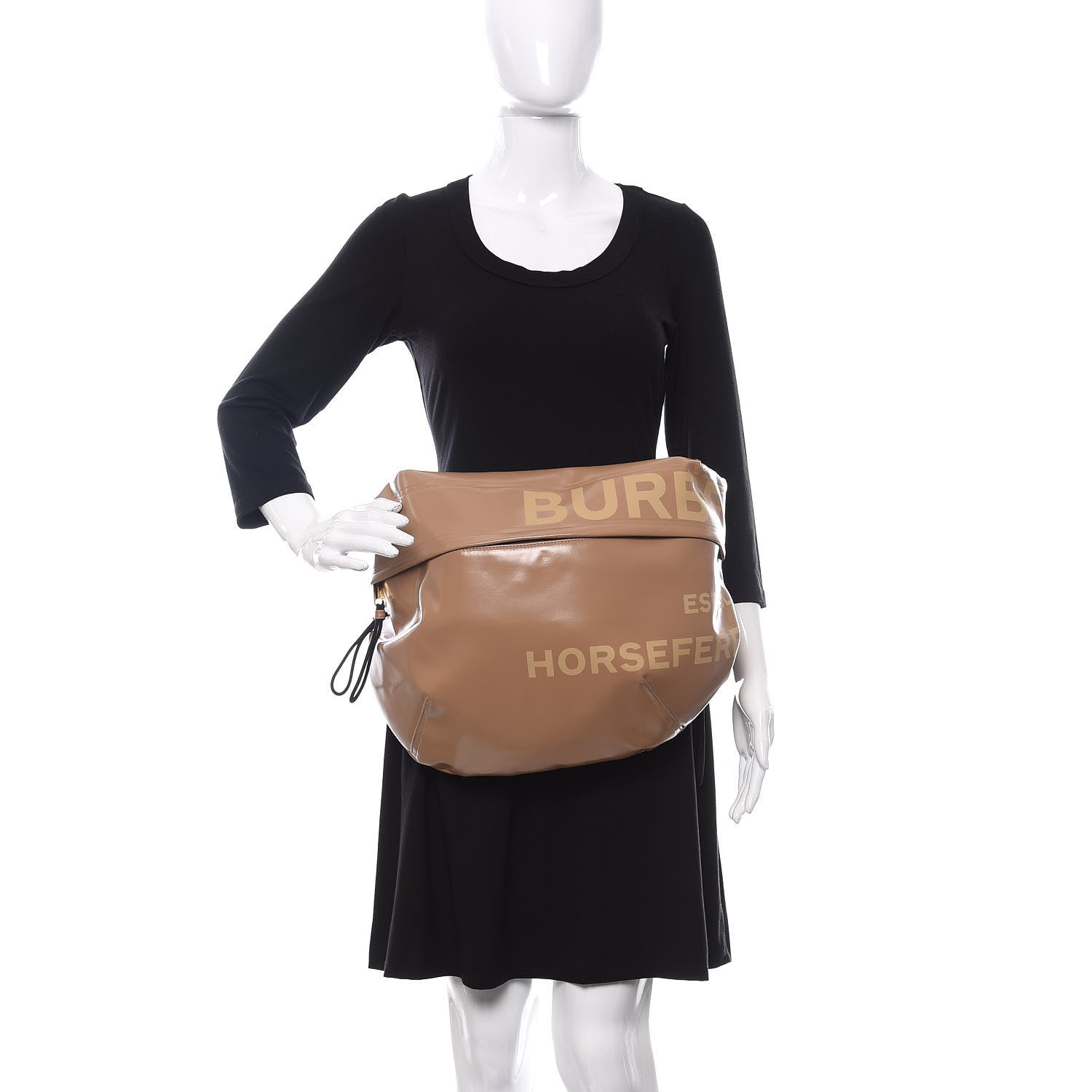 Burberry Coated Canvas Horseferry Print Extra Large Bum Bag Beige 2 of 10