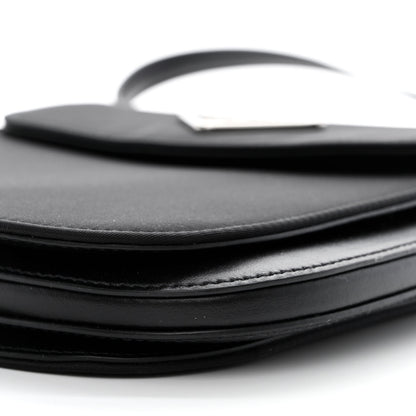Prada Brushed Calfskin Nylon Small Margit Flap Bag Black 11 of 11