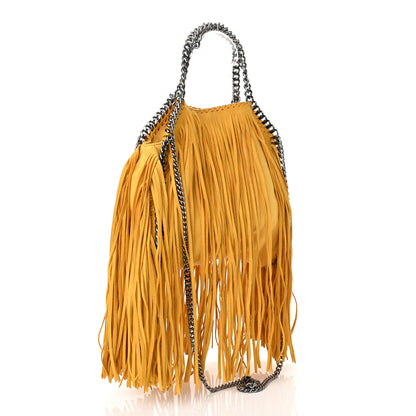 Stella McCartney Shaggy Deer Fringe Mini Falabella Tote Lemon 3 of 9
