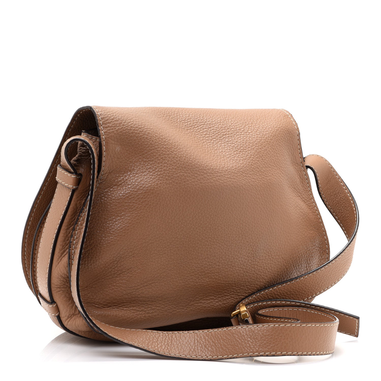 Chloe Calfskin Medium Marcie Round Crossbody Bag Nut 3 of 19