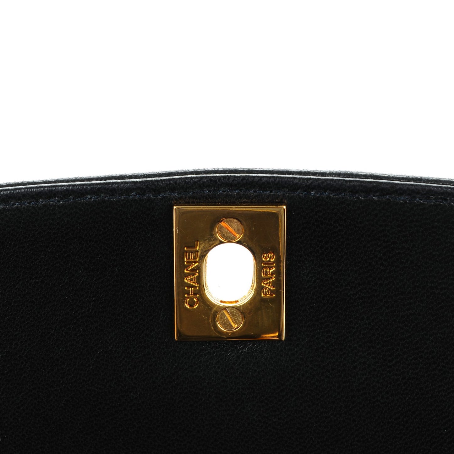 Lambskin Medium Single Flap Black