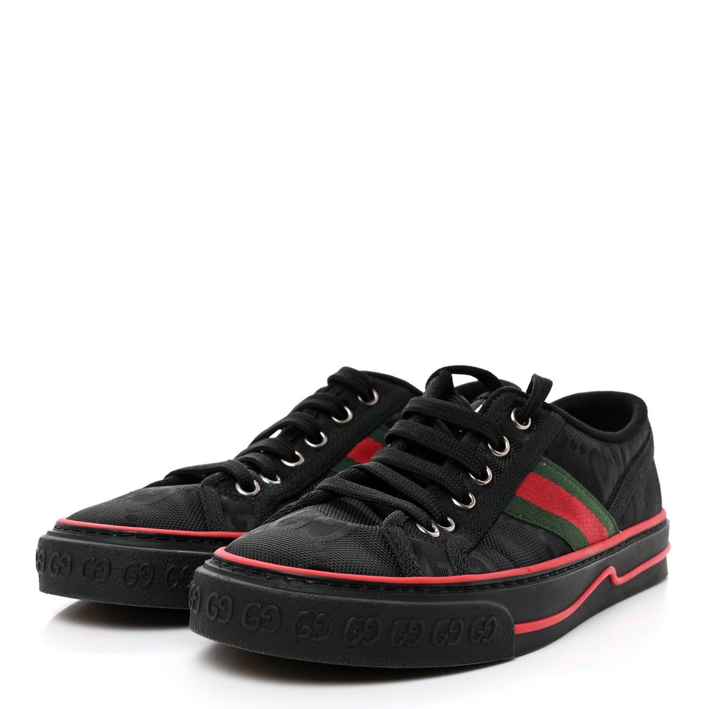 Econyl Nylon Web Monogram Off The Grid Womens 1977 Tennis Sneakers 36.5 Black