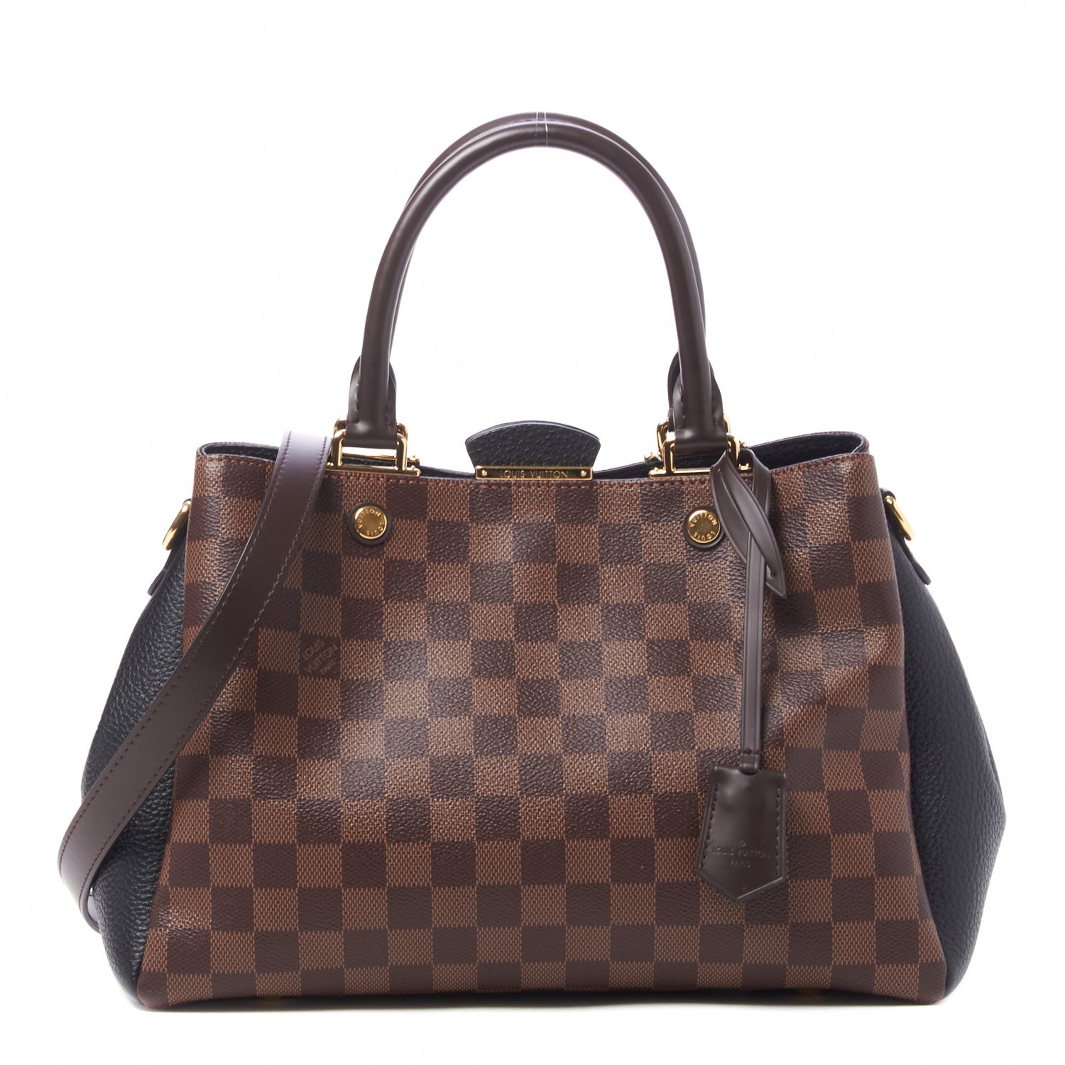 Louis Vuitton Damier Ebene Cuir Taurillon Brittany Black 1 of 8