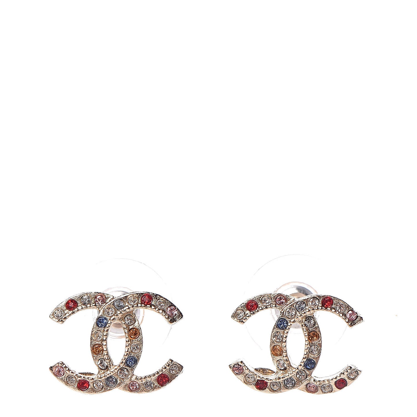 Crystal CC Earrings Gold Multicolor