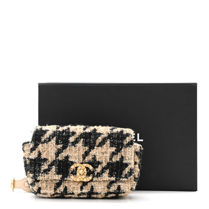 Chanel Tweed Quilted Chanel 19 Waist Bag Beige Black 11 of 11