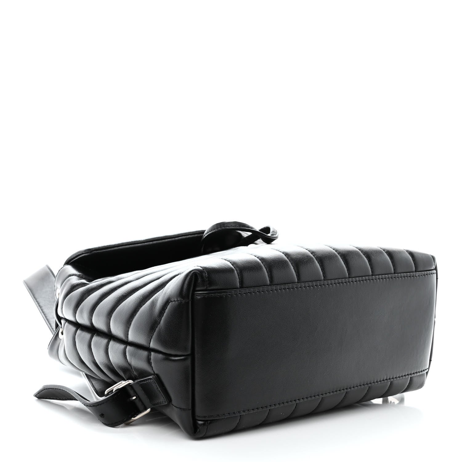 Saint Laurent Calfskin Y Quilted Monogram Small Loulou Backpack Black 4 of 13
