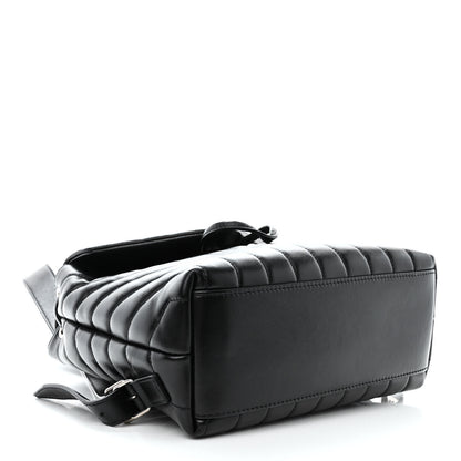 Saint Laurent Calfskin Y Quilted Monogram Small Loulou Backpack Black 4 of 13