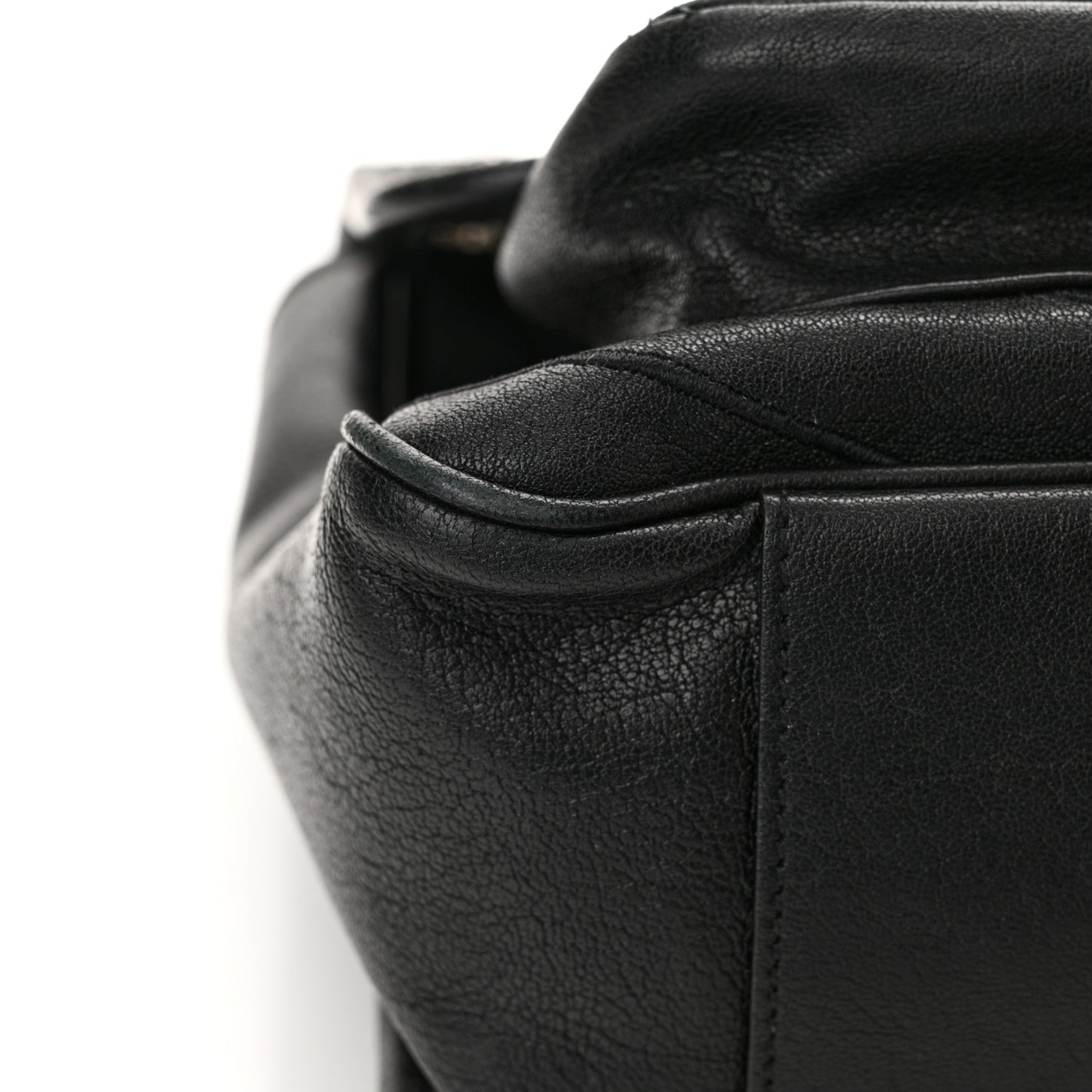 Calfskin Matelasse Monogram Microstud Medium Niki Chain Satchel Black