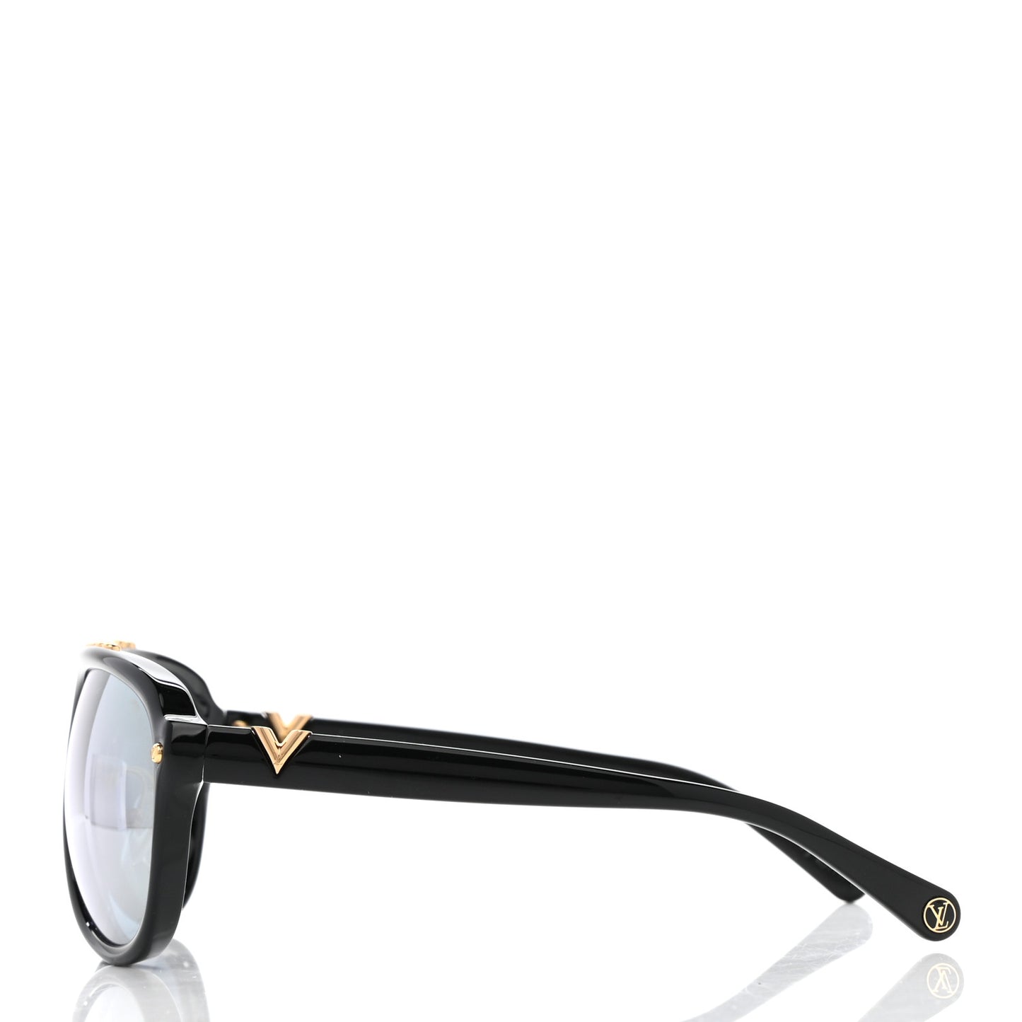 Acetate Aviator Serpico Studded Sunglasses Z2357E Black