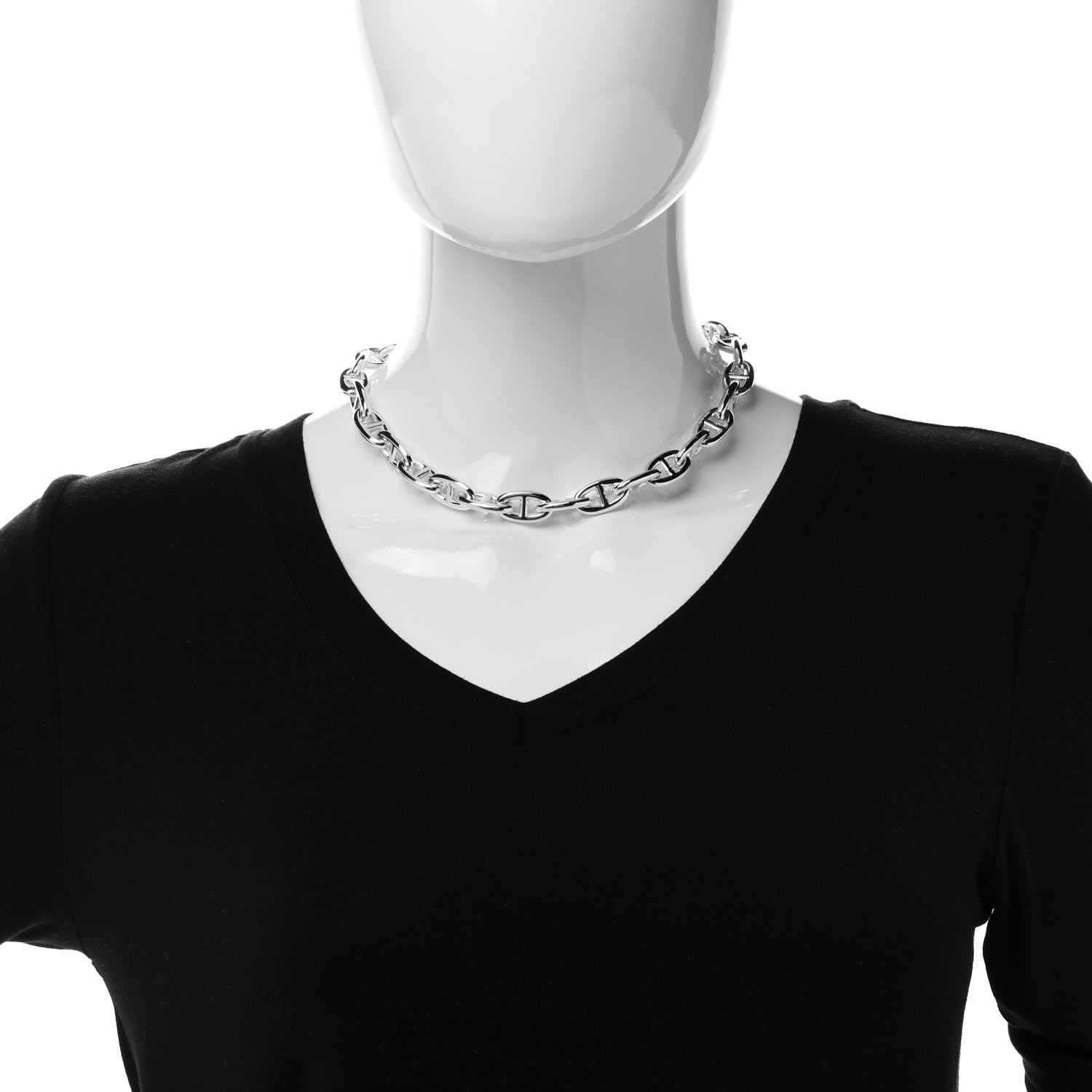 Hermes Sterling Silver GM Chaine D'Ancre Necklace 2 of 6