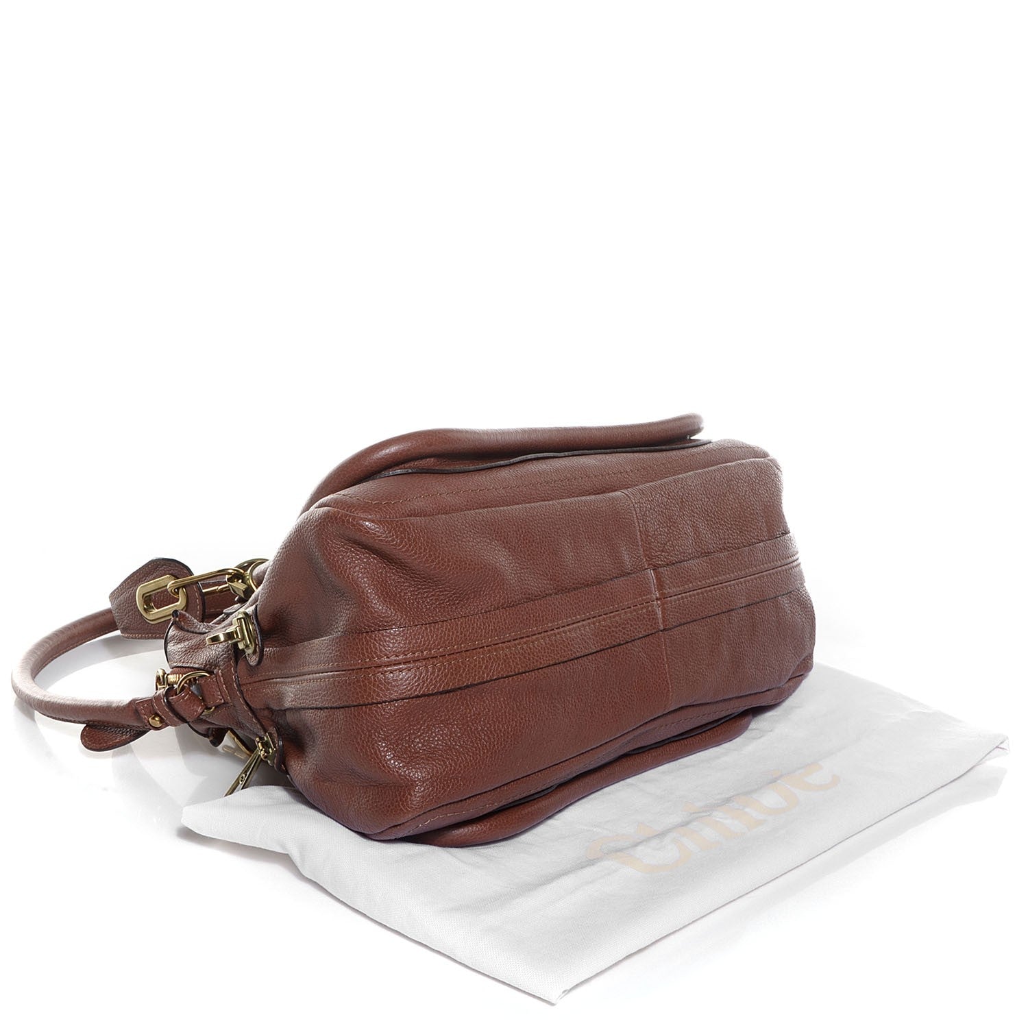 Chloe Calfskin Medium Military Paraty Chocolate 4 of 9